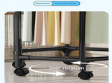 White single layer 360&deg Rotating Portable Garment Rack - Heavy Duty Rolling Clothes Stand with V888-ELOSUNG34606