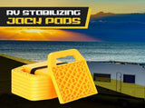 8 Pieces RV Stabilizing Jack Pads Camper Jack Pads RV Leveling with Handle Camper Stabilizer V1258-DP02-C-3069