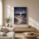 Moonlit Dunes Floating Frame Canvas Wall Art - Portrait - 60W x 120H cm - White V767-PP-MD-60120-FW