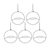 5pcs Hanging Planter Holder Rust Proof Decorative Metal Hanging Flower Pot Basket for Living Room V1294-YM0703-3111230056411