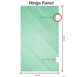 120x100cm Corner Frameless Shower Screen with Chrome Channel and SS Hinges, Round Handle V63-941261