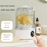 White Travel-Friendly Mini Washing Machine - USB Powered, Automatic, for Small Loads V888-ELOSUNG31130