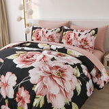 Soft Warm Floral Comforter Set, King Size, Ultra-Plush Bedding with Pillowcases V745-MAB010933AJ3