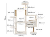 Pawz Cat Tree Tower Large Scratcher Condo House 172cm PT1272-BG