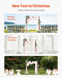 VEVOR Artificial Wedding Arch Flowers Kit Pink With 2 Pcs Flowers 3 Pcs Drapes V952-HLGMHTJ5JTFSIZ4UYV0