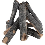 VEVOR 8 Pcs Oak Logs, Gas Fireplace Ceramic Logs for Fire place, Heat-Resistant Wood Log Gas V952-TCXWYM8XM000HHC5SV0