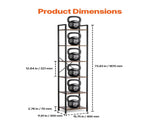 Metal Bookshelf, 6-Tier Industrial Bookcase, Tall Narrow Rustic Vintage Storage Bookshelf with Open V952-JSSJZFXJSM6C1HUL3V0