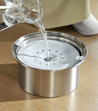 Stainless Steel Floating Pet Water Bowl - 4L Splash Proof Cat Dog Bowl with Filter - No Spill V1259-PET-01-BOWL-40L