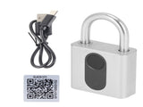 Bluetooth Padlock Intelligent Fingerprint Phone APP Lock Set for Dormitory Warehouse V1294-YM0721-3114210014611