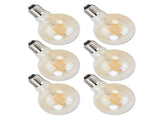 6 Pcs LED Filament Bulbs Dimmable 4W E27 Medium Base Vintage Warm Light Golden Bulb for Home V1294-YM0718-3119210199911