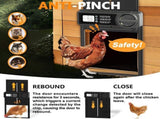 CARLA HOME Automatic Chicken Coop Door Opener with Timer Control, Anti-Pinch Protection, LCD Display V178-36314