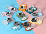 Cat Food and Water Bowl 2 in 1 with Automatic Water Dispenser Light Blue, 500 ml V1237-ZY-818-303