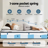 Giselle Bedding King Mattress 35cm Bed in a Box Pocket Spring Gel Memory Foam MATTRESS-B-GALAXY-K