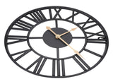 Metal Wall Clock Decor Battery Operated Silent Round Retro Style Iron Large Wall Clock for Living V1294-YM0901-3115250003011