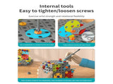 DIY Screw Assembly Building Blocks Set for Kids Ages 3-6 Creative Educational Toy with Wrench and V1341-ZY-8T7NY9HN-490PCS
