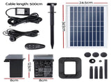 Gardeon Solar Pond Pump Submersible Fountain with Battery Kit LED Lights 5.2FT FOUNT-POND-B-DX90