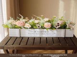 faux potted plant, sunflower, wooden box, home decor, Australia, living room tabletop V1106-112-23547-MLT-19