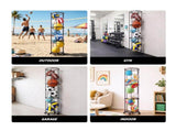 Everfit Vertical Ball Storage Rack with Wheels Sports Equipment Organiser BSR-A-MOUNT-CIR