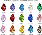 Infinity Love Heart Birthstone Earrings for Women, Crystal Stud Earrings with Healing Stones, V1164-325814