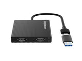 Simplecom DA369 USB 3.0 or USB-C to Dual 4K HDMI 2.0 Display Adapter for 2x 4K60Hz Extended Screens V28-DA369