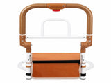 Levede Bed Rail Foldable 2 Handle Adjustable Height Non-Slip Grip Orange BRL1006-AU