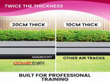 Powertrain Airtrack 20cm Thick 6m x 2m Inflatable Gymnastics Tumbling Mat Air Track - Black IFM-0602-GYBK