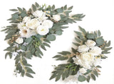 Faux Arch Flower Swag Set of 2 for Wedding Welcome Floral Swag Wedding Reception Ceremony V1192-AZ-W-0053