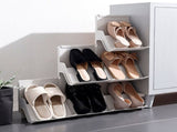 Combined Stackable Shoe Rack Space Saving Assembled Plastic Multi Layer Stackable Shoe Storage Rack V1294-YM0703-3117230085211