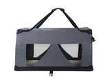 i.Pet Pet Carrier Soft Crate Dog Cat Travel 60x42CM Portable Foldable Car M PET-CARRIER-M-GR