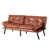 Artiss Sofa Bed Convertible 3 Seater Couch Recliner Lounge Chair Leather Brown SBED-J-01-LEA-BR-AB
