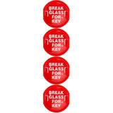 Emergency Door Box Set in Red Plastic with Glass for Secure Storage, 4 Pieces V1369-AZ3-W-15674