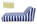 Artiss Outdoor Bag Chair with Filler Splash-Proofbag Lounge DIY Stuffed Animal Storage BD-LOUNGE-BLWH-4FILLER