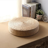 Japanese Style Handcrafted Tatami Floor Pillow Sitting Cushion Round Padded Room Floor Straw Mat for V1294-YM0901-210329AH03-5