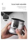 Dark Grey Round Professional Aluminum Espresso Tamping Station - Adjustable Portafilter Holder Stand V888-ELOSUNG23970