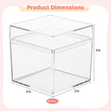 50PCS Acrylic Boxes with Lids, 2"2"2" Mini Clear Candy Boxes, Square Transparent Display Cases, V1369-AZ3-W-08765