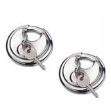 70mm Keyed Alike Heavy Duty Shielded Discus Padlock 3 Pack- Chrome Plated Security Lock for V1192-AZ-W-3204