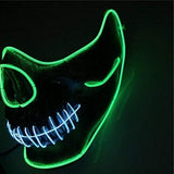 LED Glow Half Face Skull Model Mask for Halloween Costume Party Prop Show V1294-YM0727-JY07245