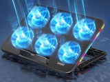 Portable Gaming Laptop Cooling Pad 6 Powerful Fan Table Stand Cooler with Phone Holder V1263-JX-6313