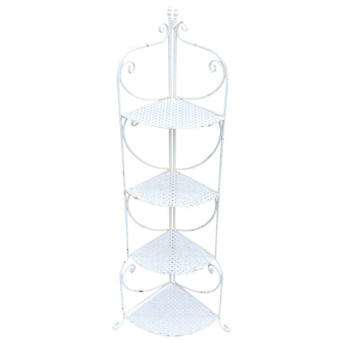 Martinique Aged 4-Shelf Corner Unit / Plant Stand 54x132cm V637-37064SHL