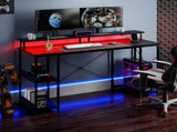 Levede Gaming Desk Computer Table Monitor Shelf 140cm DH1063-BK-AU