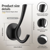 4-Pack Dual-Head Magnetic Hooks Nickel-Plated, Rust-Resistant, Ideal for Cruise Ships, Home, V1366-AZ2-W-15112
