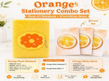 Fruit-Shaped Office Supplies Set-3 packs Shaped Sticky Notes and A5 Plush Notebook with V888-ELOSUNG53655