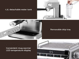 Devanti 20 Bar Coffee Machine Espresso Cafe Maker CM-06-SS