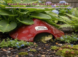 Toad House for Outside Garden, Resin Reptile Hide House, Reptile Hide Cave, Decorative Greenery & V1369-AZ3-W-08775