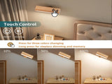 Indoor wall lamp - Wooden LED wall lamp with wireless charging - Bedroom wall lamp - 360&deg rotating V1259-DP01-BO-507