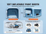 Inflatable Paint Booth, 9.8 x 8.2 x 8.2 ft Inflatable Spray Booth, with 550W Powerful Blower and Air V952-CQSPQFLSKCGLKNDD2V3