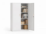 Astiss 180cm Steel Locker Cabinet Mental Storage 4 Adjustable Shelves FC-METAL-180-WH-AB