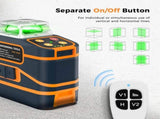 CIGMAN Laser Level CM-801 Laser Level Self Leveling 3x360&deg3D Green Cross Line for Decoration and V413-CM801