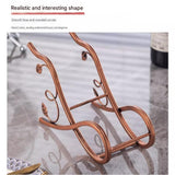 Black Electric Wine Opener and Rose gold Decorative Iron Wine Rack Set - Rechargeable Automatic V888-ELOSUNG56332-2