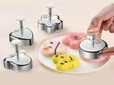 4Pcs Stainless Steel Rice Ball Molds Set, Sushi Maker Molds with Bear Flower Heart Ball Shapes for V1237-ZY-917-157